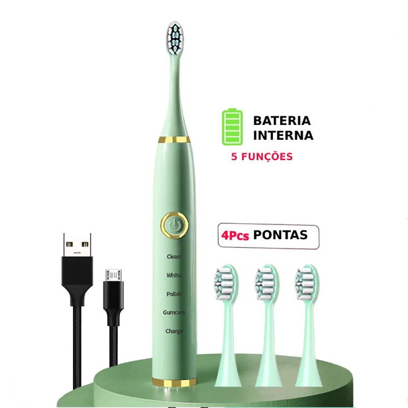 Escova Dental Elétrica Pulsônica