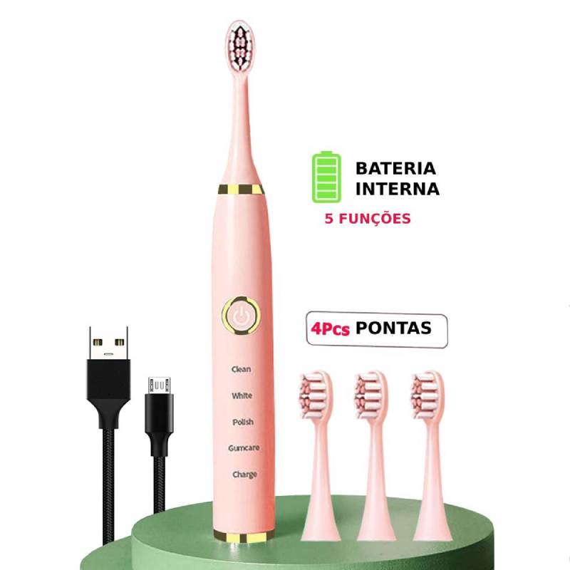 Escova Dental Elétrica Pulsônica