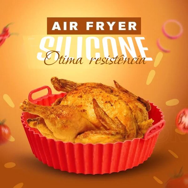 KIT 6 Formas de Silicone para AirFryer (reutilizável)