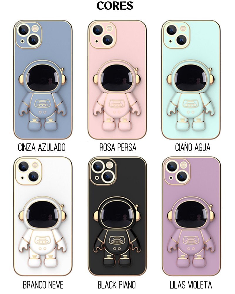 Capa 6D ® Galvanizada Astronauta iPhones (FRETE GRÁTIS)