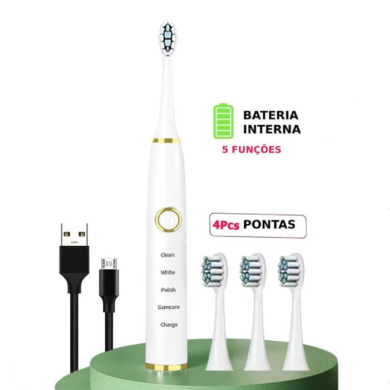 Escova Dental Elétrica Pulsônica